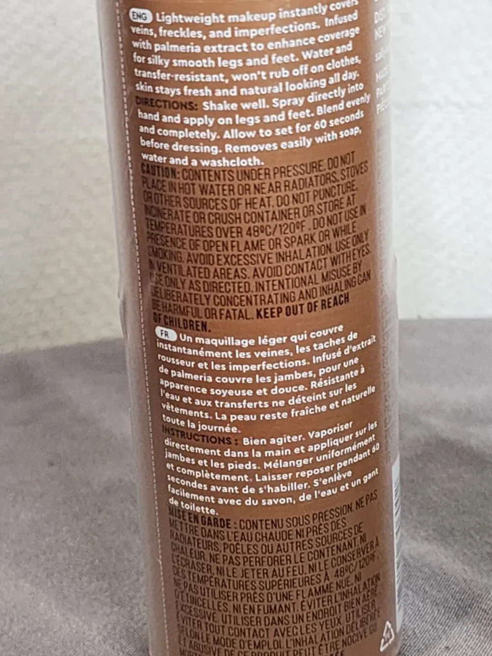 Sally Hansen Airbrush Legs Water Resistant 4.4oz Spray On LegMakeup Tan Glow 2CT